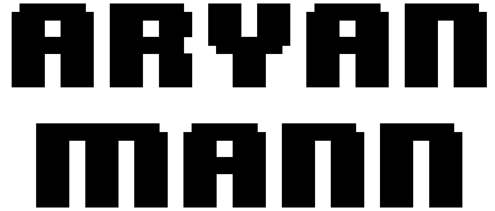logo with the words Aryan Mann